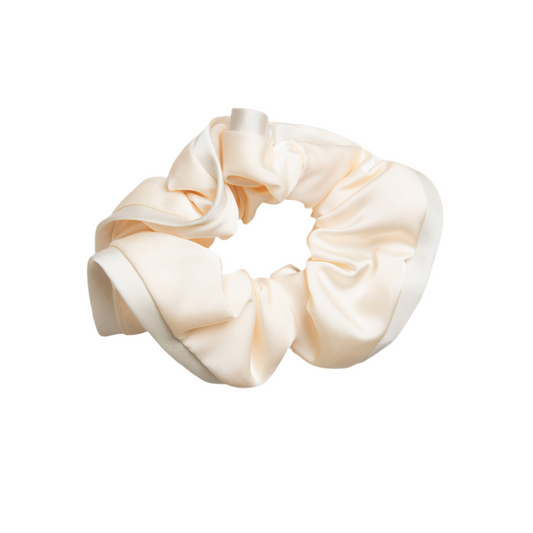 Satin scrunchie in Ivory