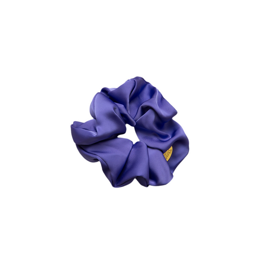 Satin soft scrunchie in Royal violet