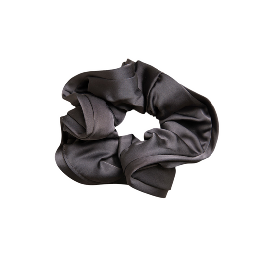Satin scrunchie in gray